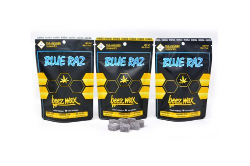 50MG THC Infused Blue Raz Gummies